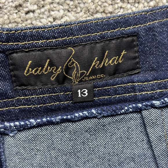 Vintage Y2K Baby Phat 13 34x32 Jeans Flare LaceUp Gold Chain ZipUp USA Made RARE - Picture 14 of 16